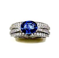 Ringe Facet Barcelona Dame Classici in Weißgold Zaffiro blu 1.50 Ct R2107400 - R2107400